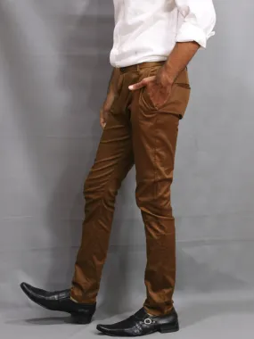 Dark Brown Cotton Chino Pant For Men MCP07