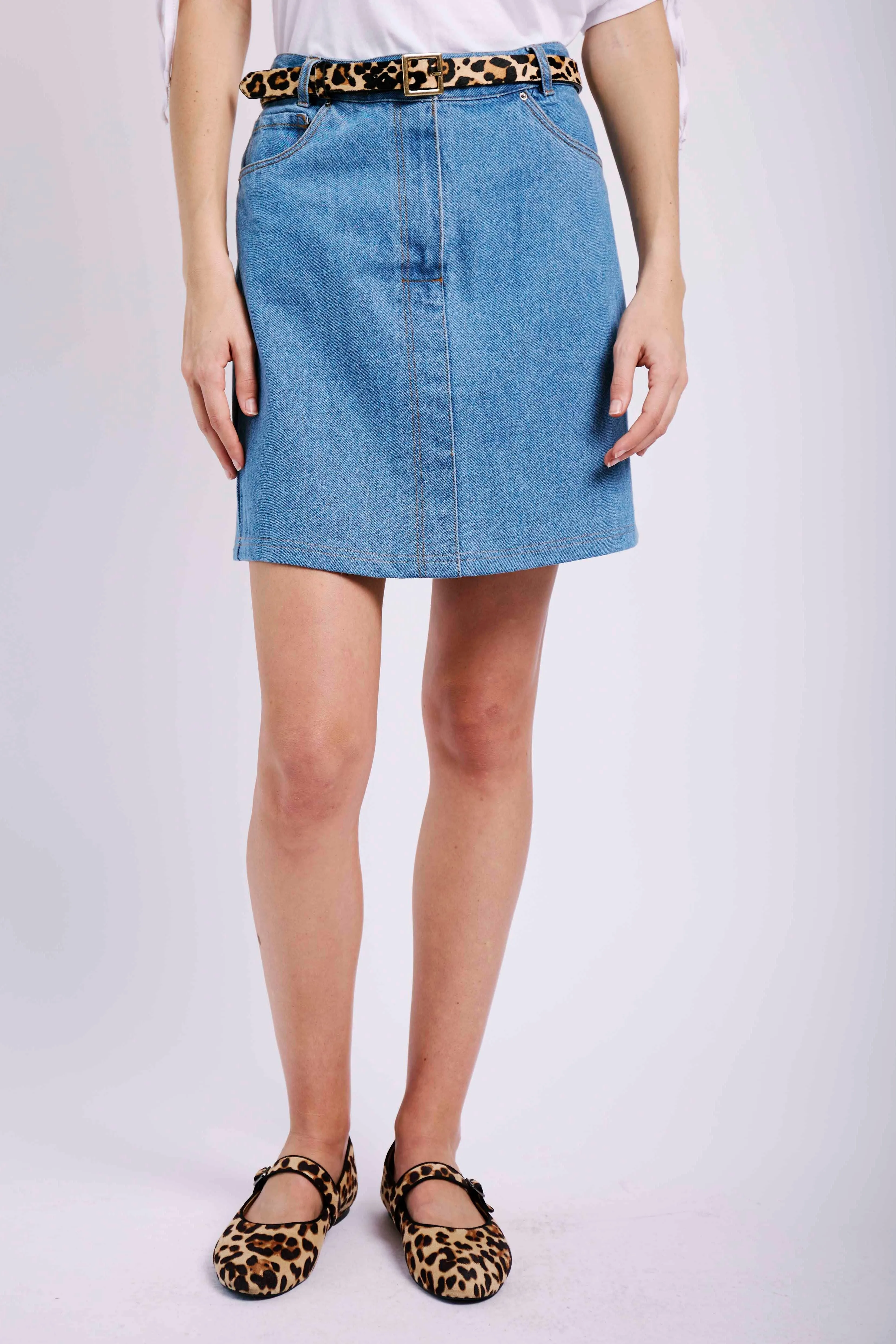 Denim Blue Short Skirt