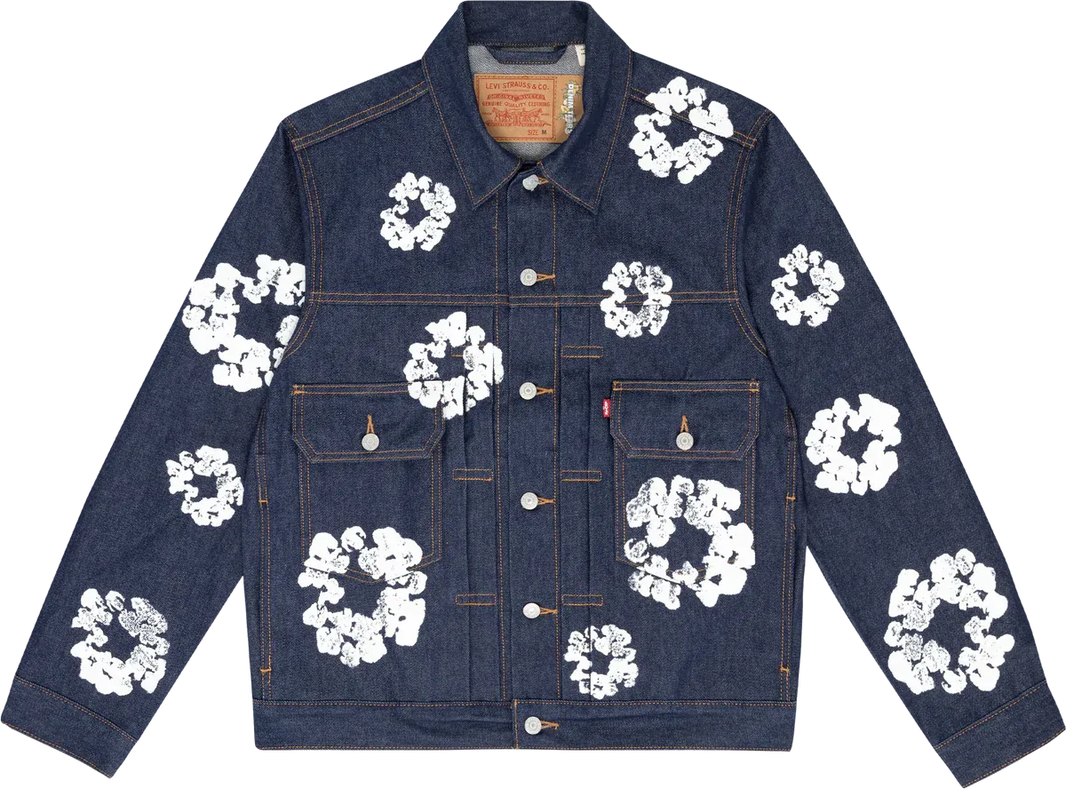 Denim Tears "Type 2 - All Over Wreath" Denim Jacket Raw