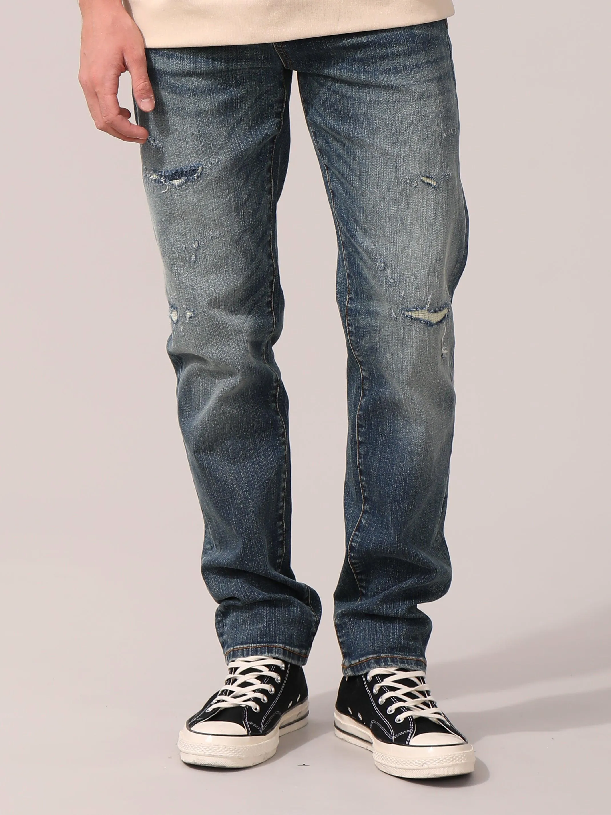 Distressed Denim Jeans