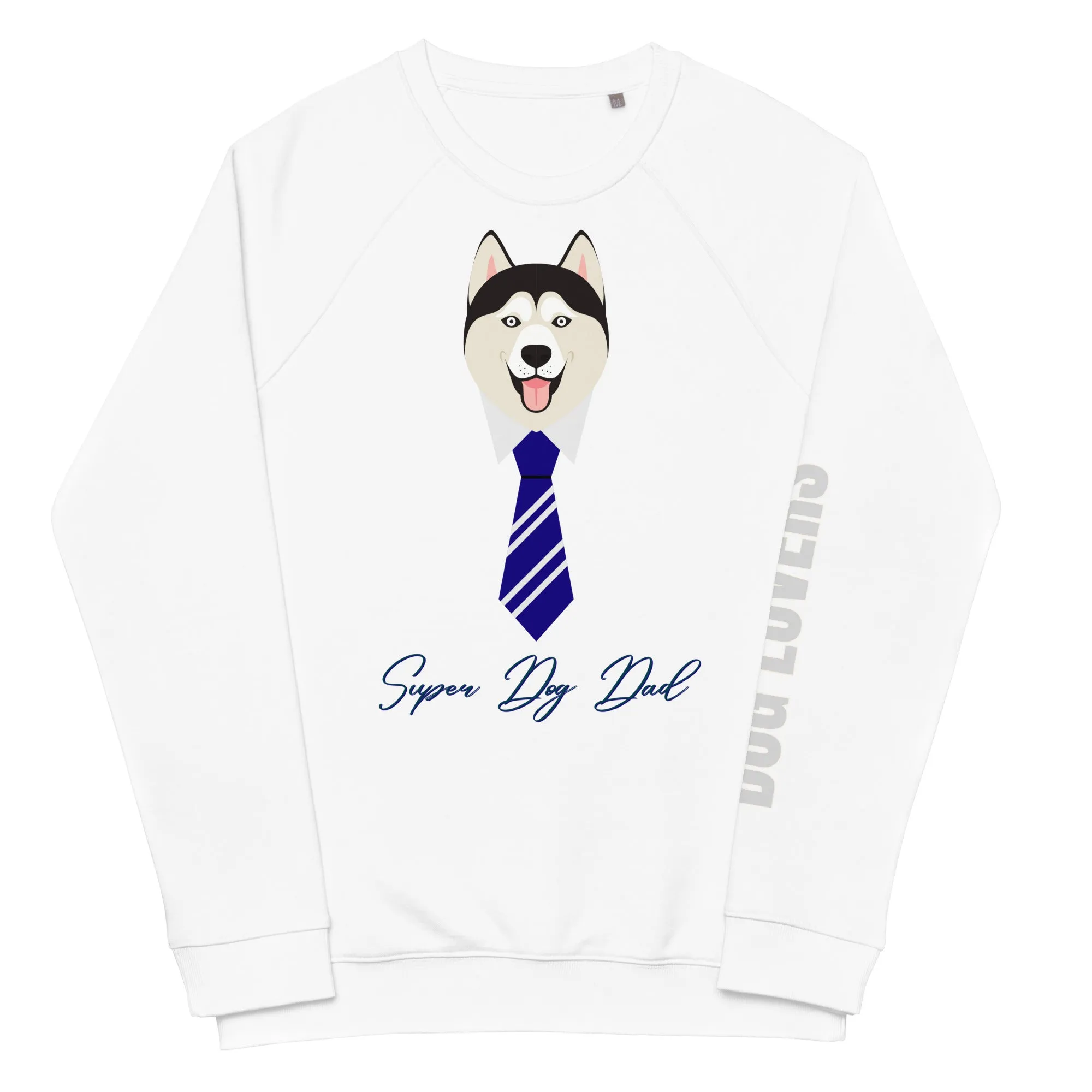 Dog Dad, sustainable raglan sweatshirt