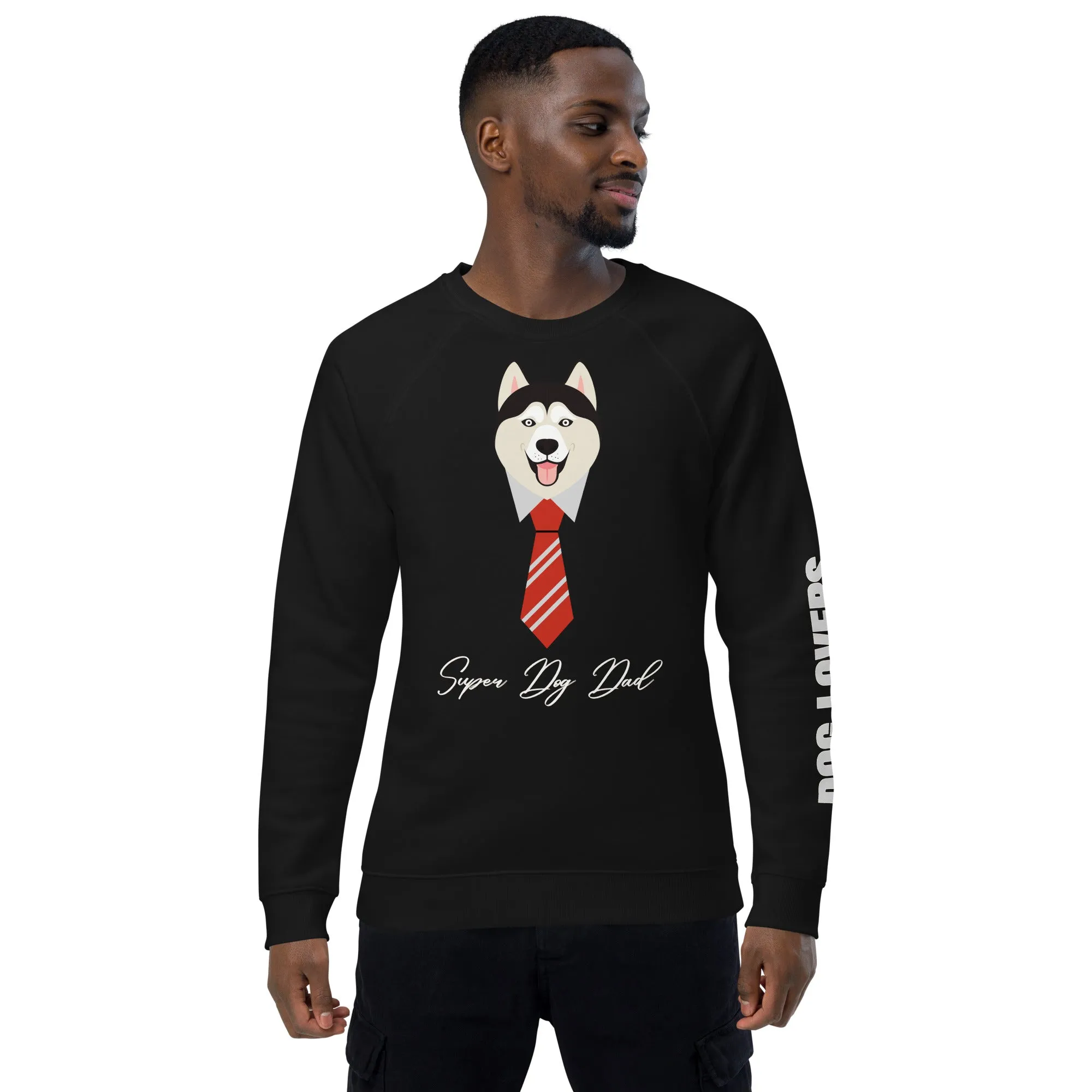 Dog Dad, sustainable raglan sweatshirt