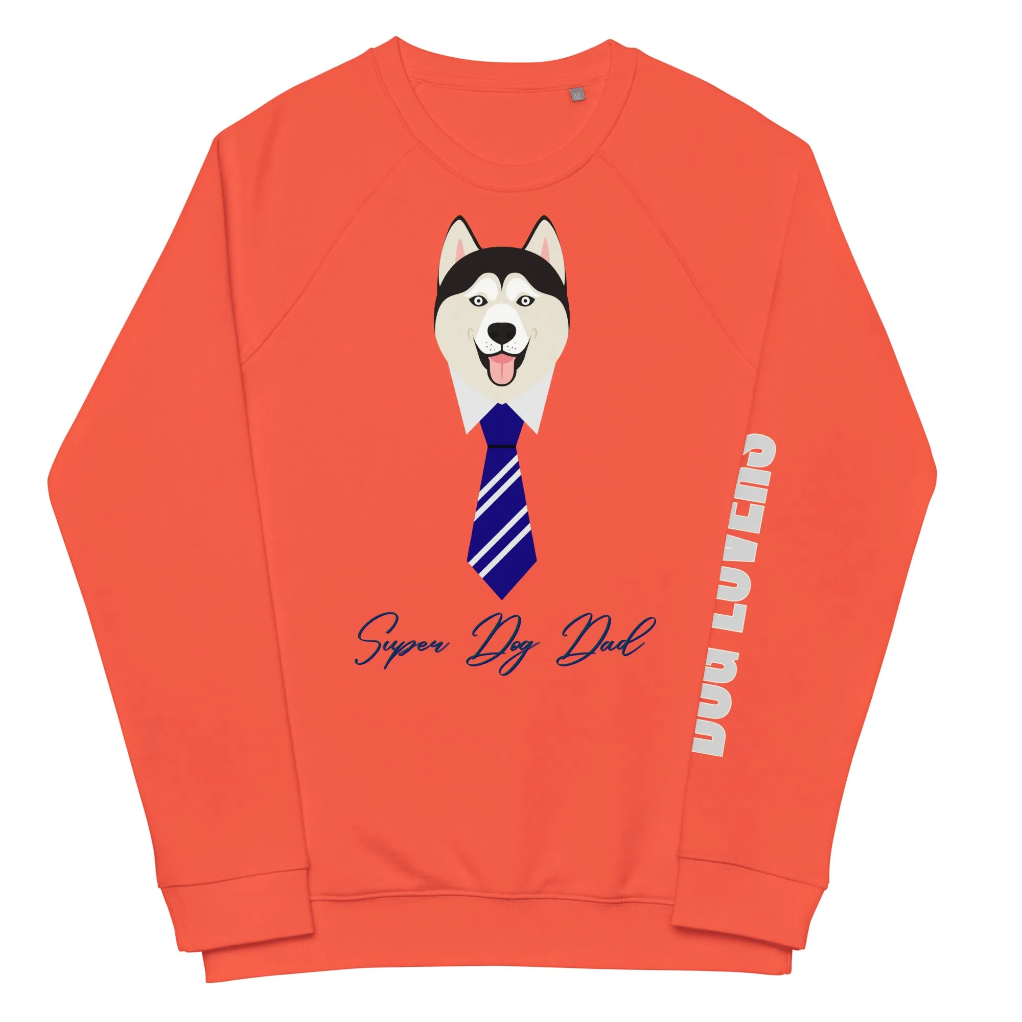 Dog Dad, sustainable raglan sweatshirt