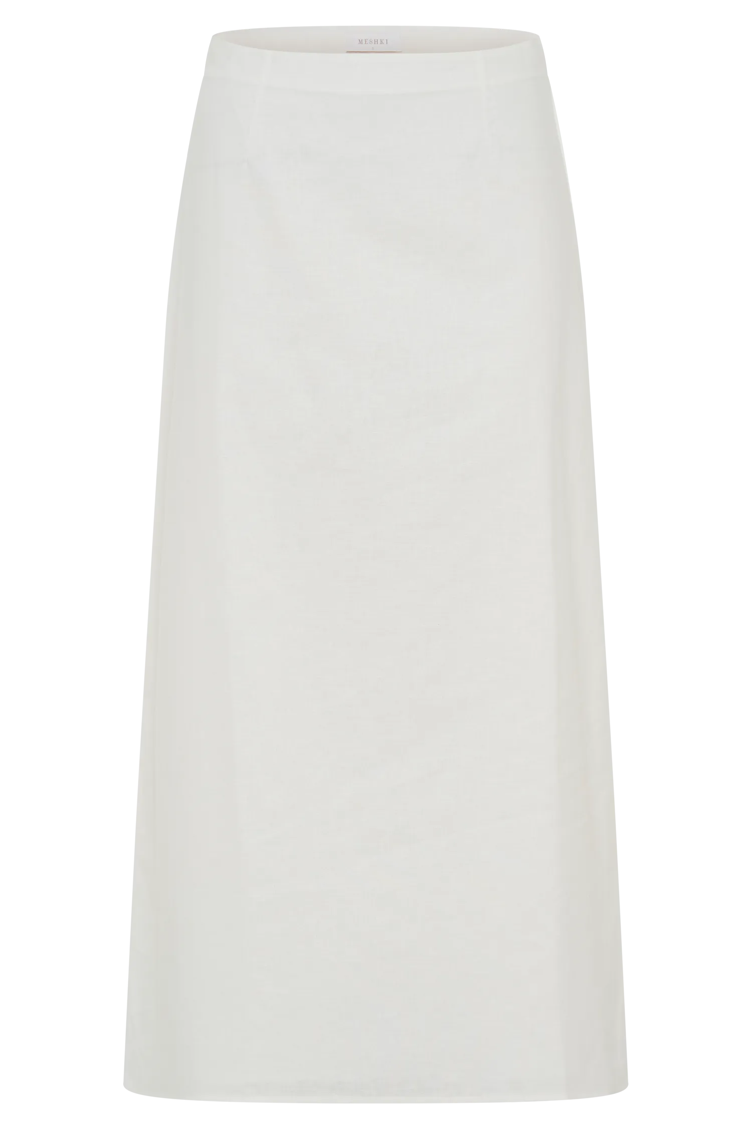 Dora Linen Midi Skirt - Ivory