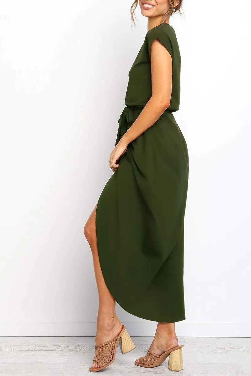 Dunnmall Solid Color Essential Grace Midi Dress(4 Colors)