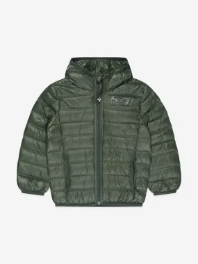 EA7 Emporio Armani Boys Down Padded Puffer Jacket in Green