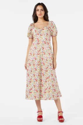 Ella Flora Midi Dress