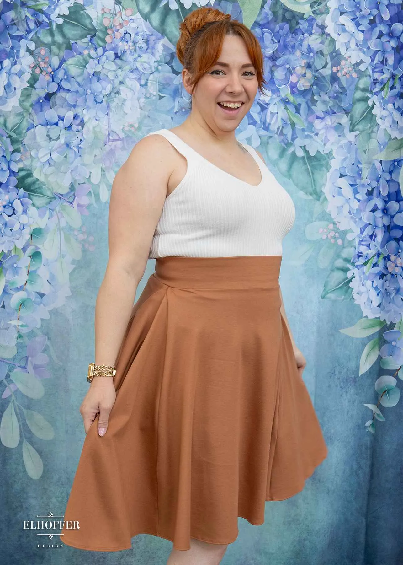 Essential Julie Skirt - Brown Sugar Ponte