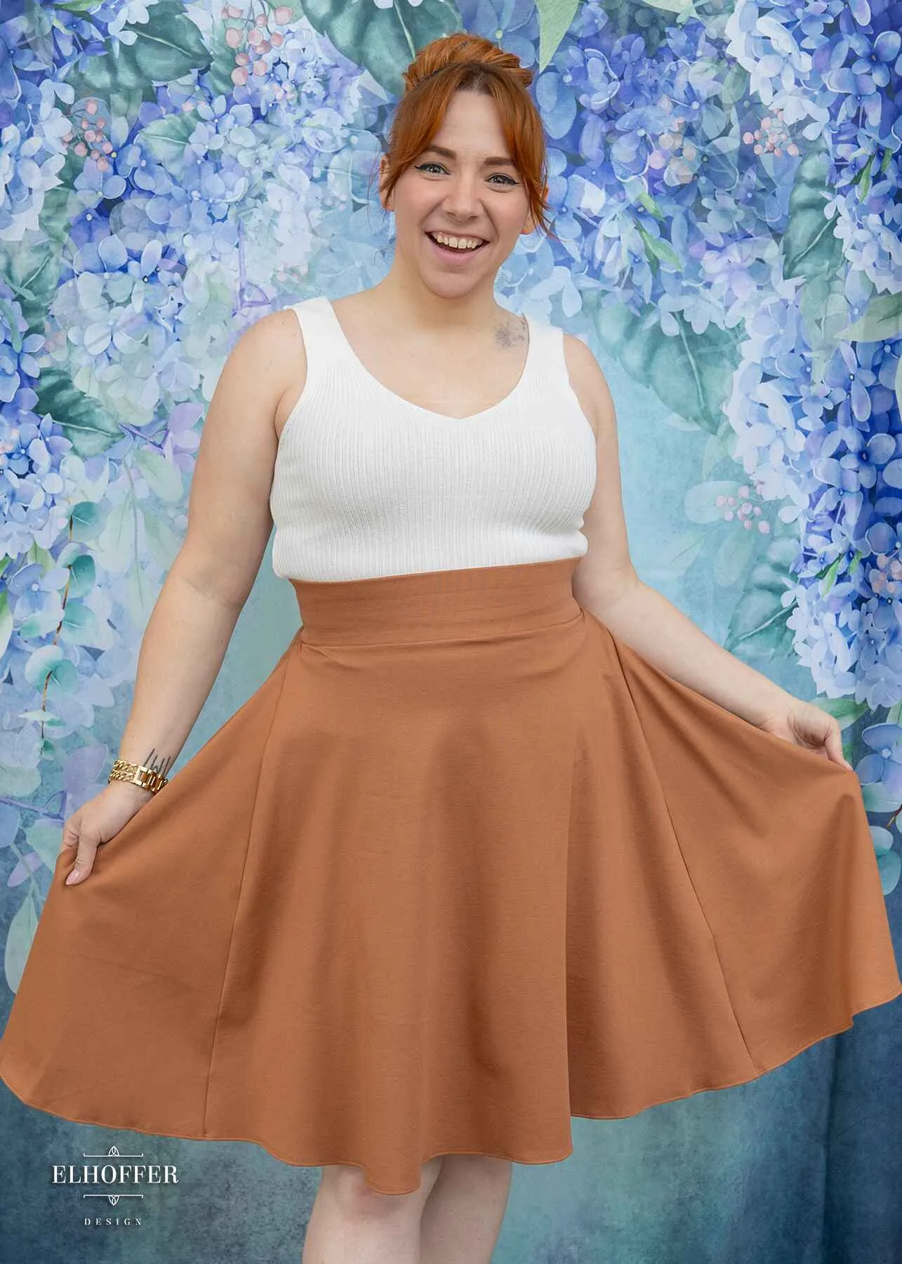 Essential Julie Skirt - Brown Sugar Ponte