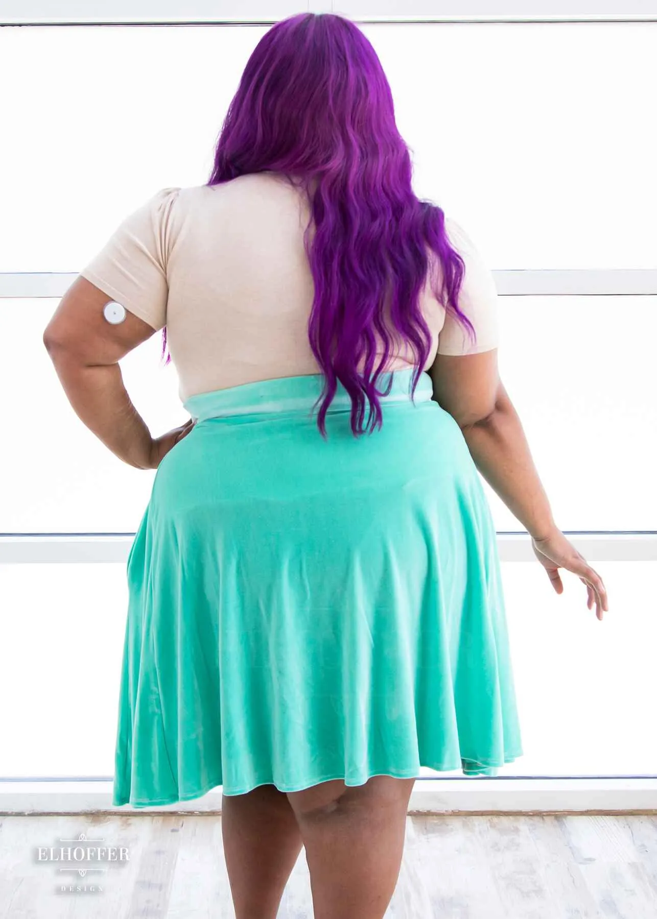 Essential Julie Skirt - Jade Velvet