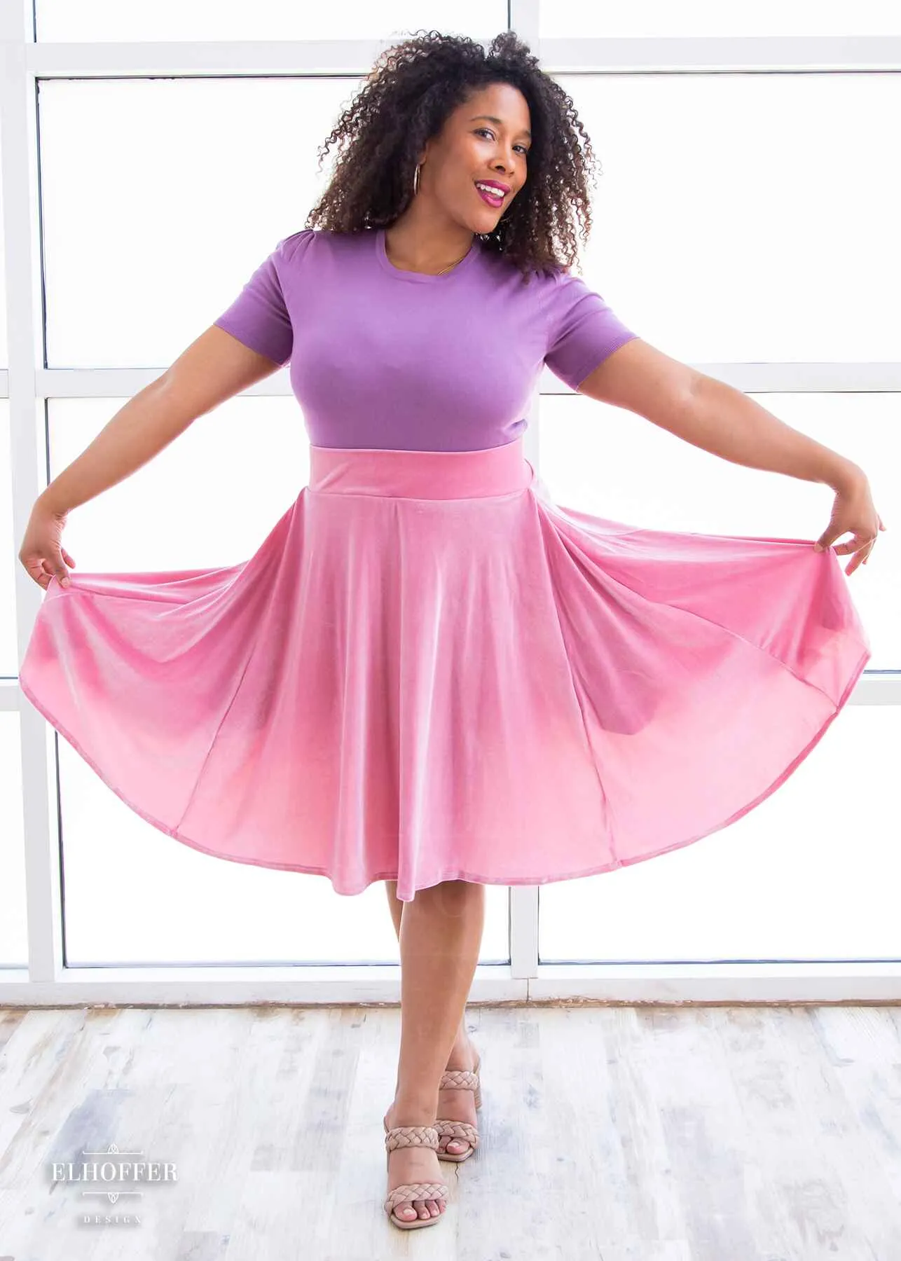 Essential Julie Skirt - Morganite Velvet