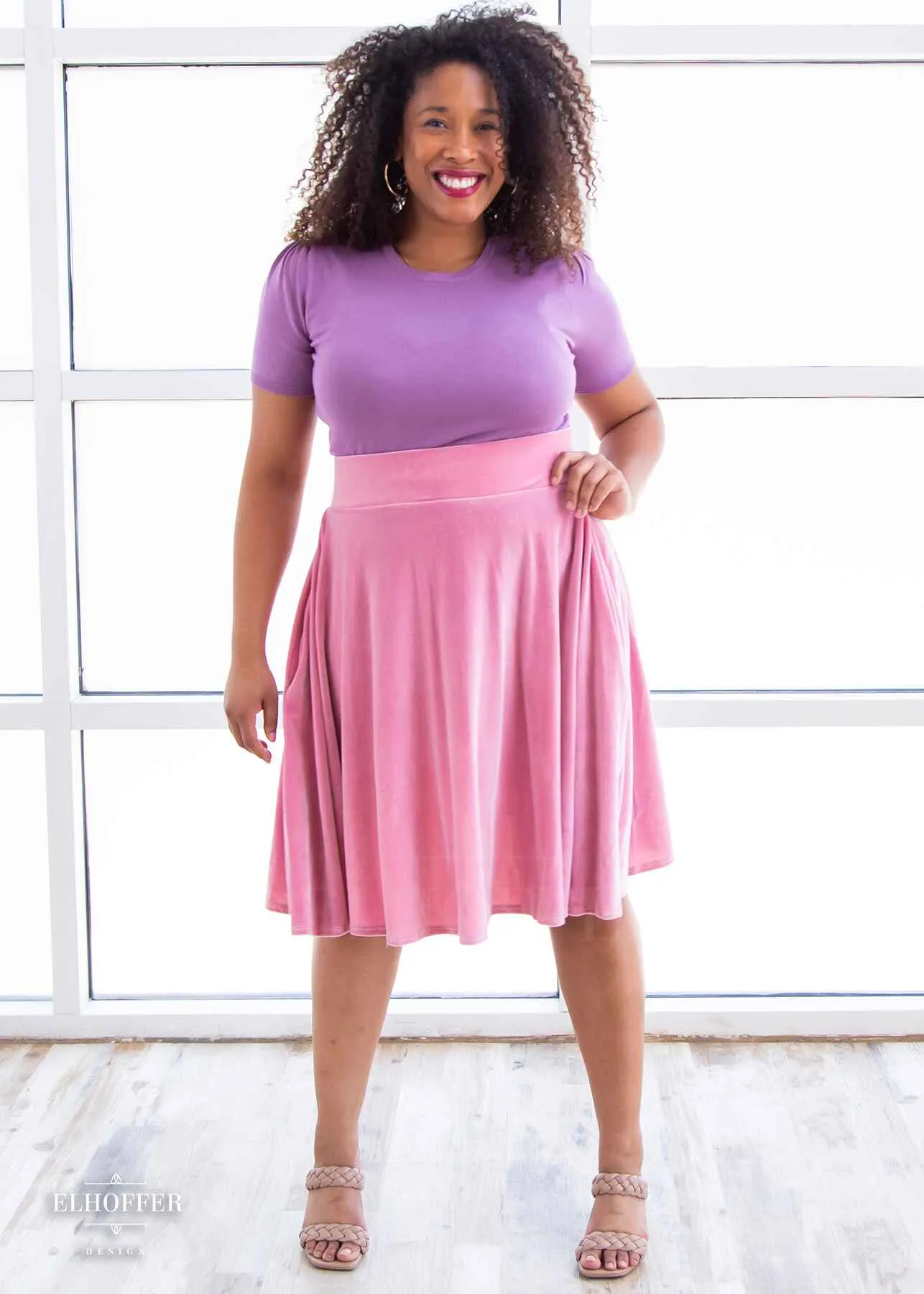 Essential Julie Skirt - Morganite Velvet