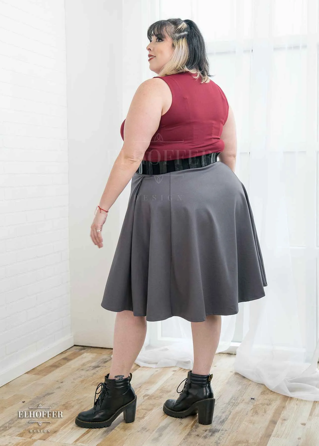 Essential Katie Lynn Skirt - Gunmetal Ponte