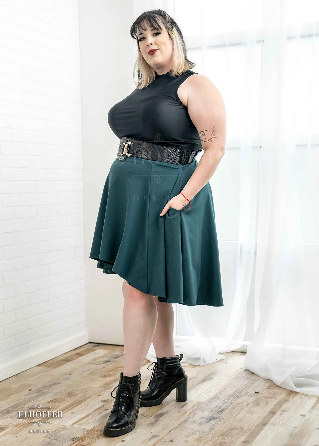 Essential Katie Lynn Skirt - Spruce Ponte