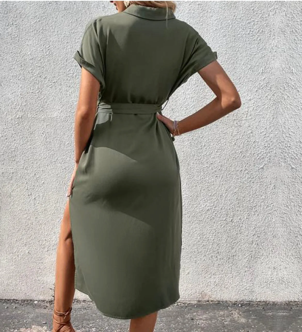 Evergreen Shirt Midi Dress