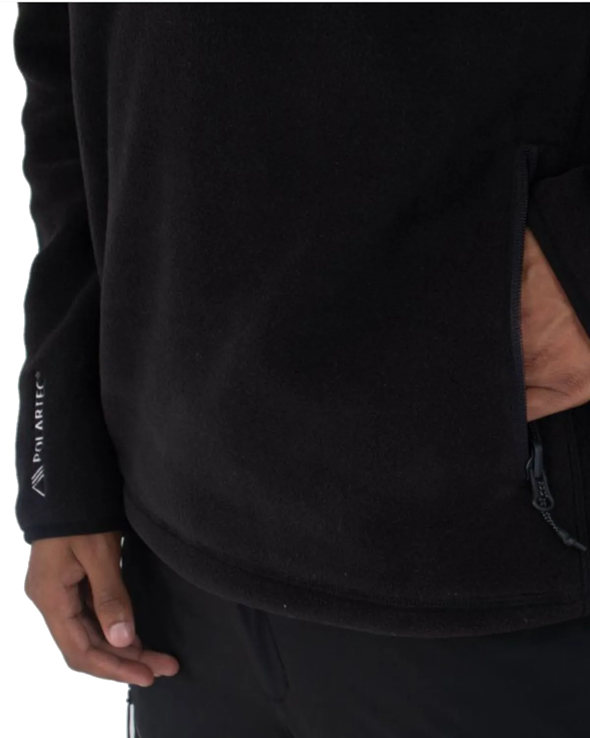 Explore Polartec 200 Crew Fleece Jacket in Black