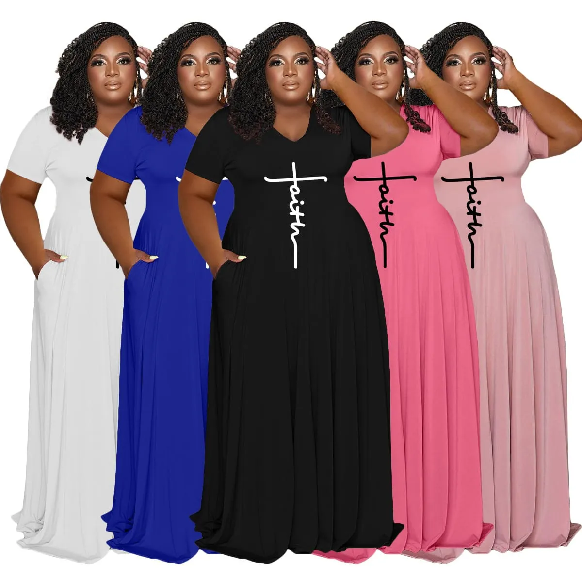 Faith Maxi Dress/ Hot Pink