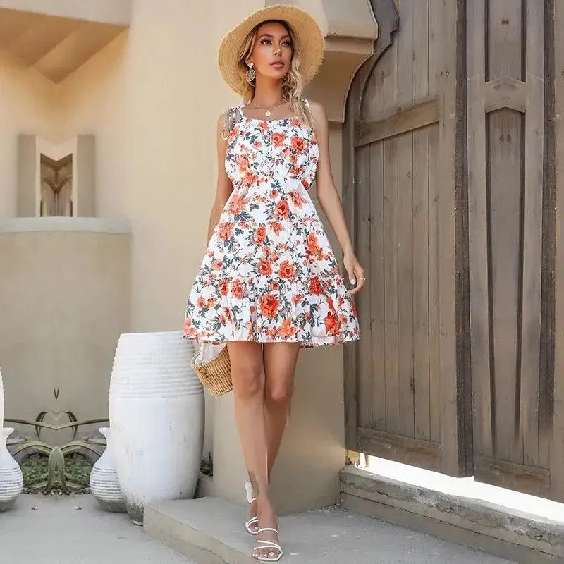 FAMOUS MIDI FLORAL WOMEN DRESS