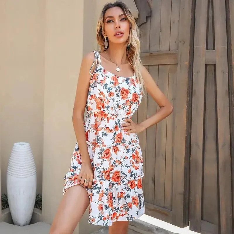 FAMOUS MIDI FLORAL WOMEN DRESS