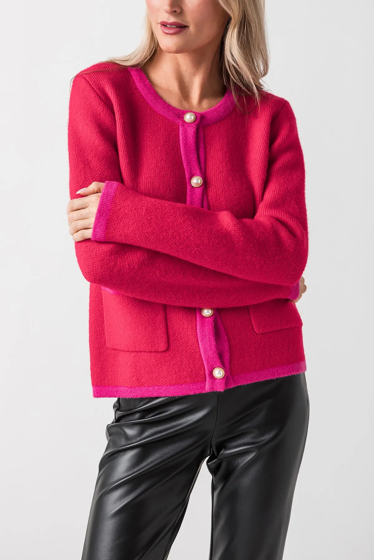 Fate Colorblock Sweater Cardigan