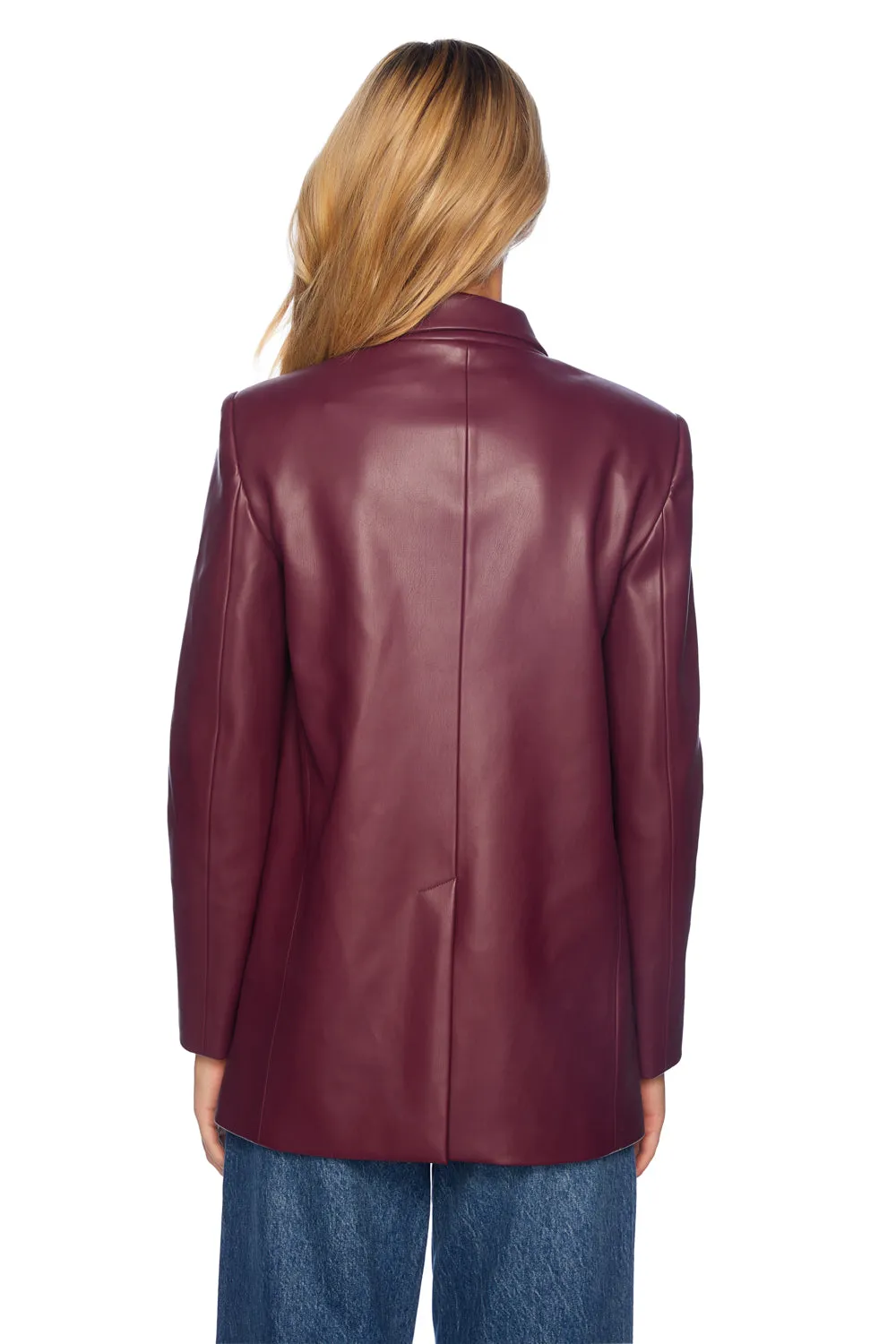 faux leather boyfriend jacket