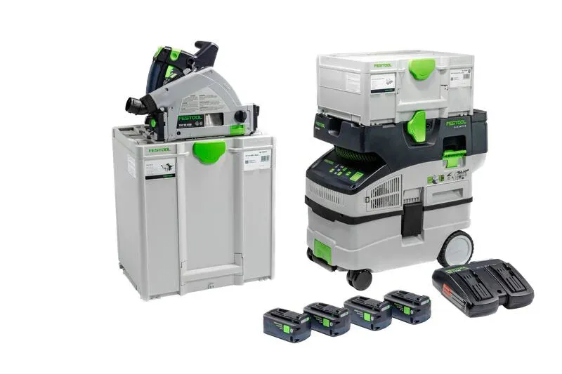 Festool 578211 Combo            Track Saw and Dust Extractor Set, CTC Midi/TSC 55/SYS 18V