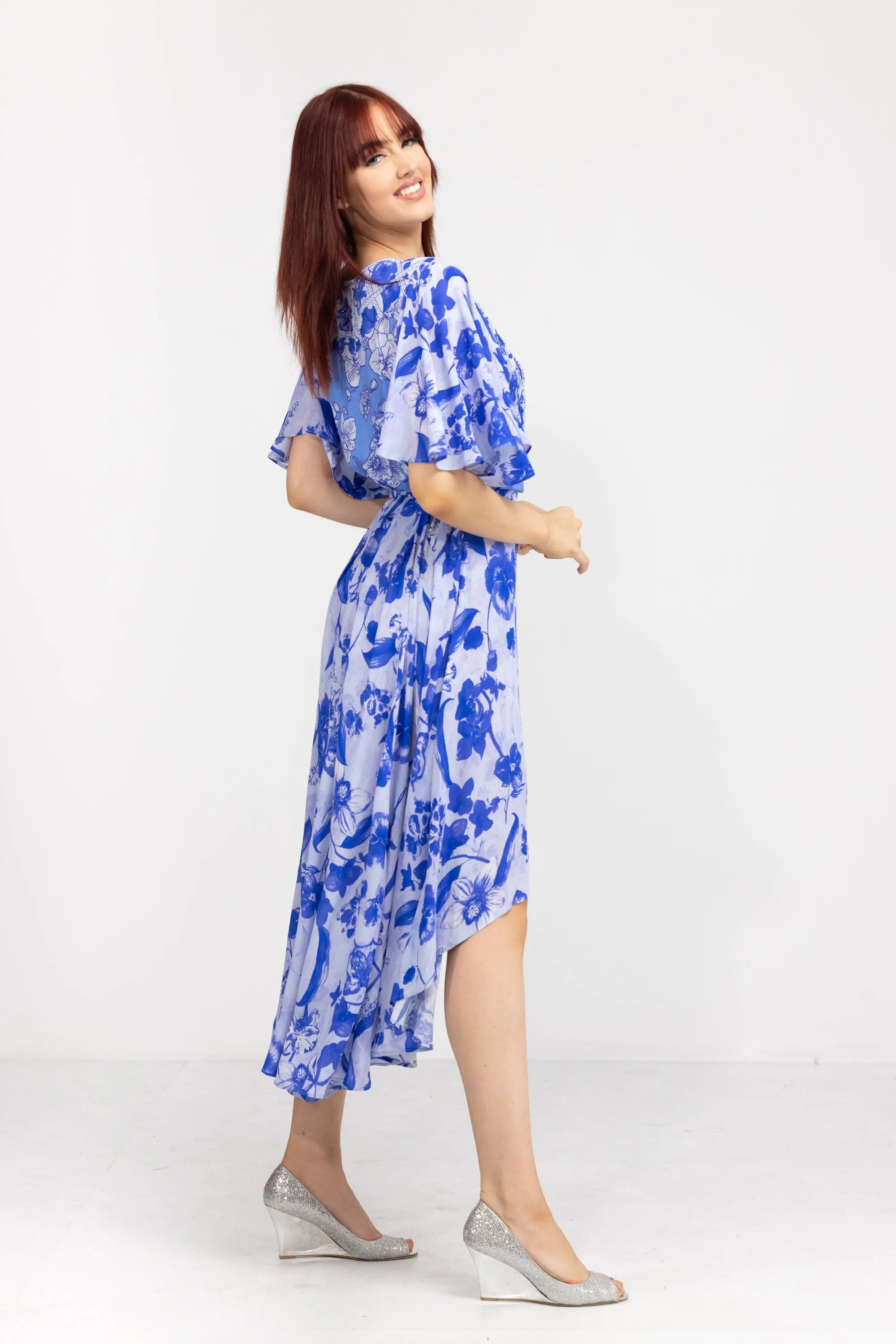 FINLANDIA - WRAP DRESS WITH SHORT SLEEVE