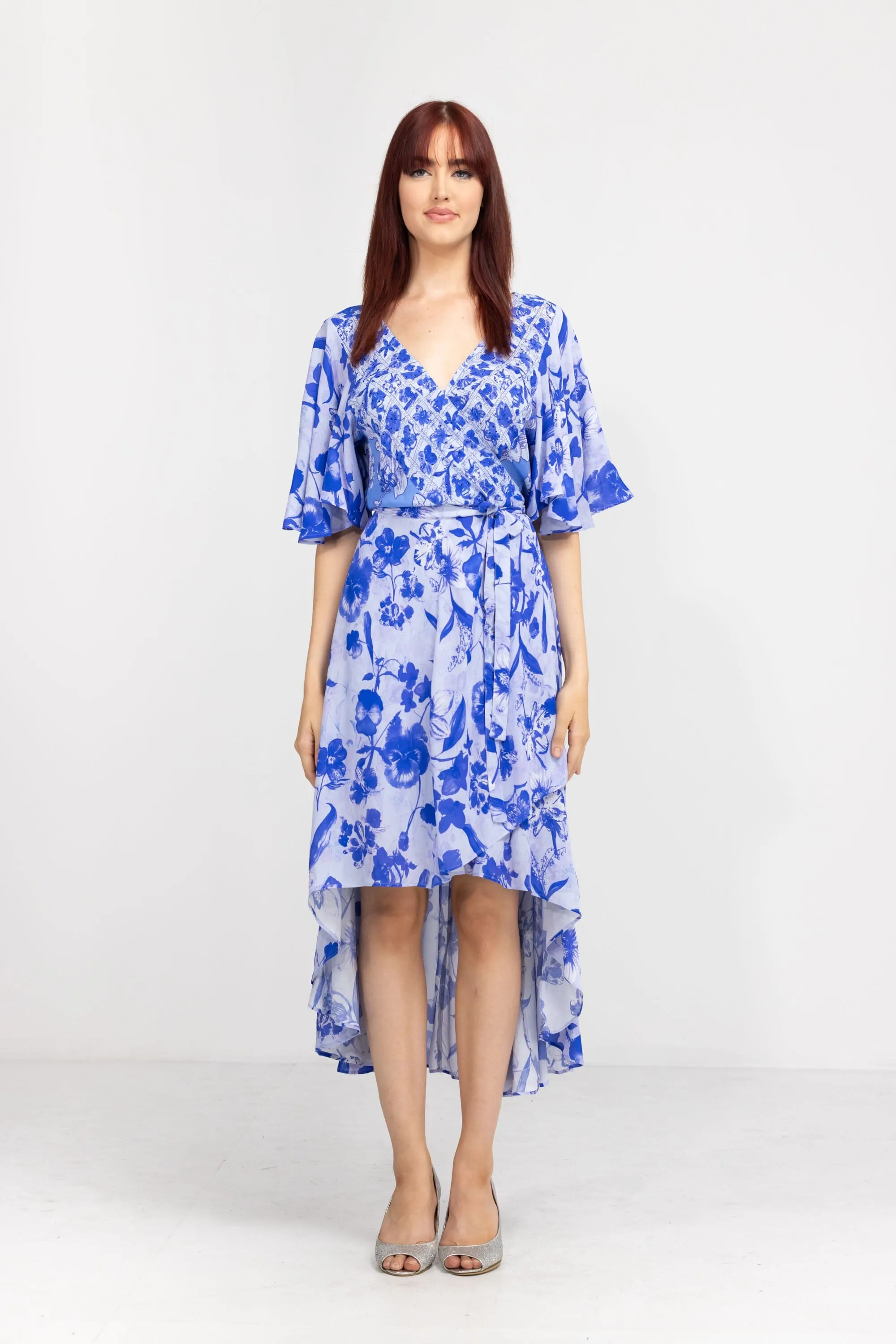 FINLANDIA - WRAP DRESS WITH SHORT SLEEVE