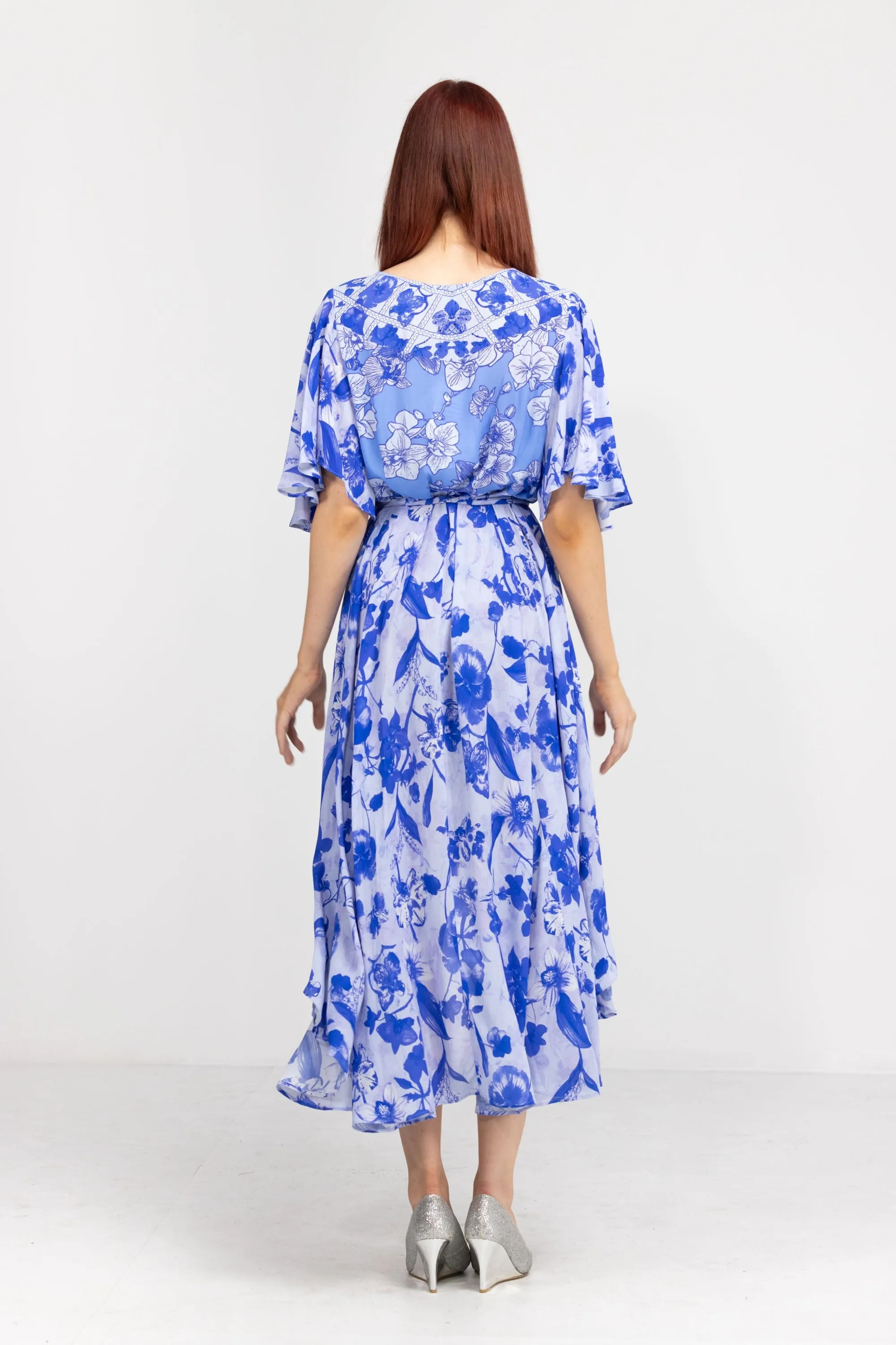 FINLANDIA - WRAP DRESS WITH SHORT SLEEVE