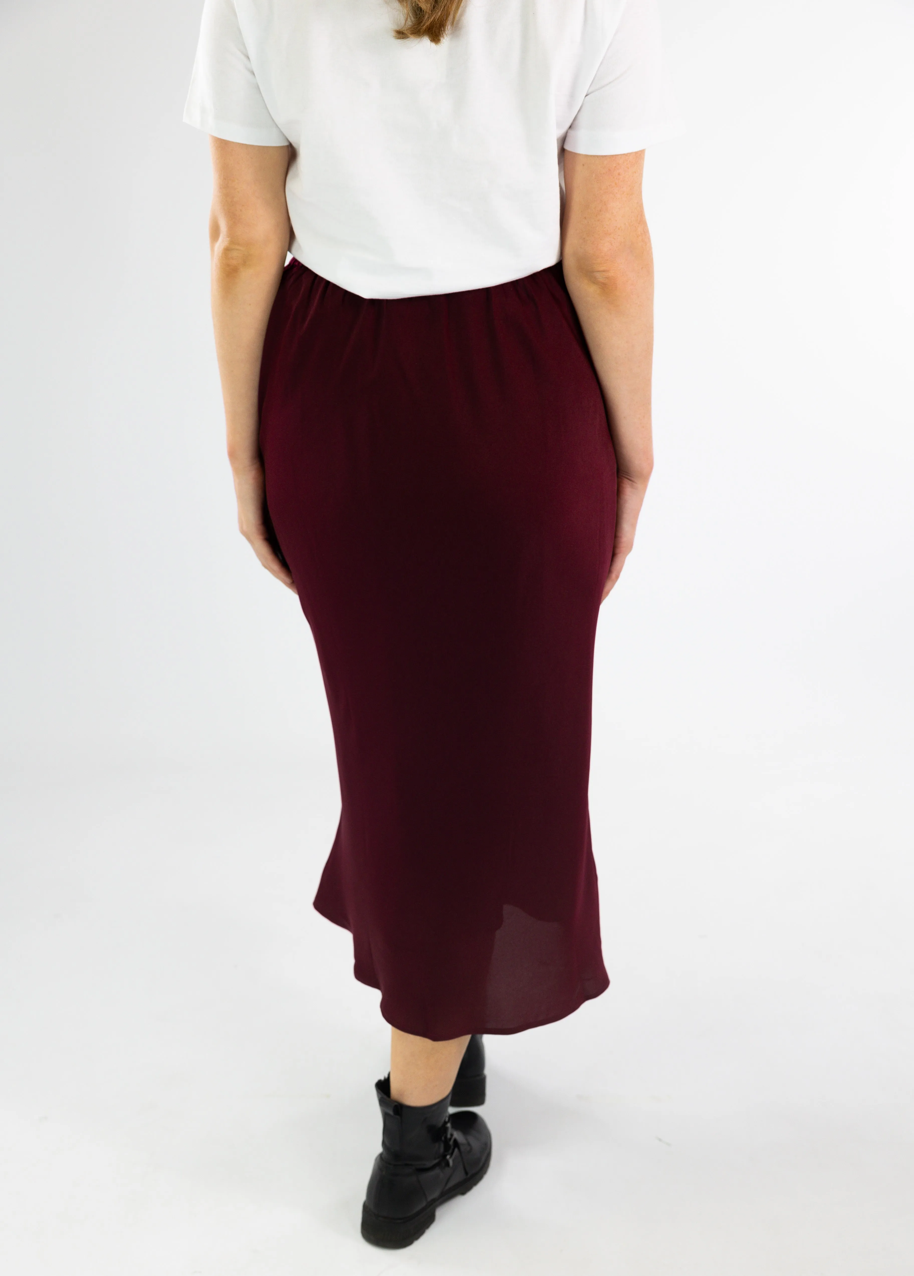 Fleur Skirt (Burgundy)