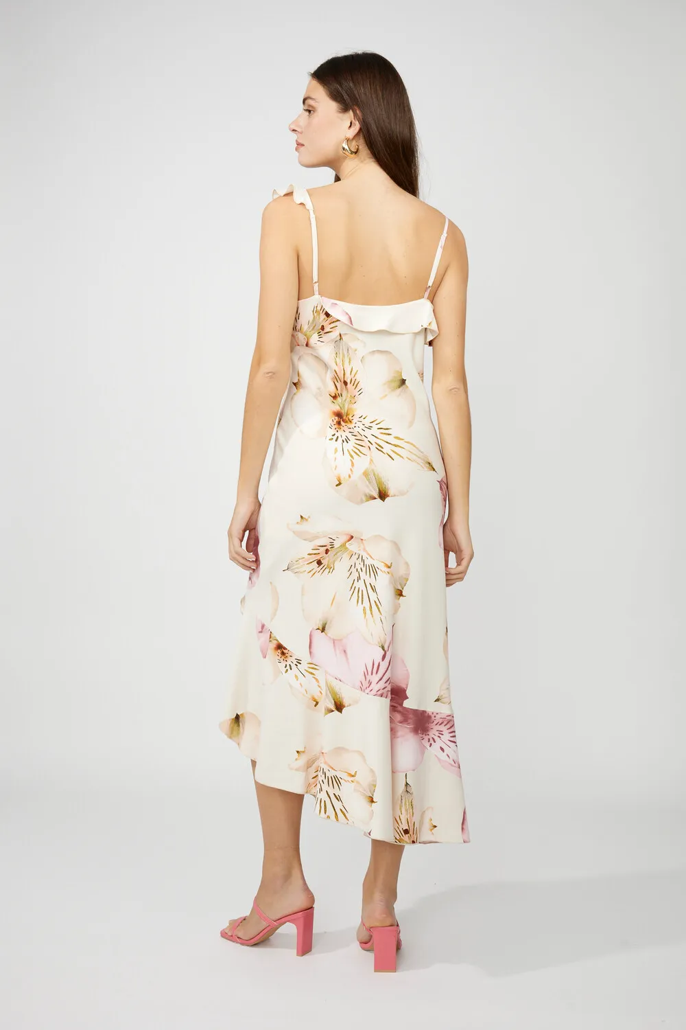 Floral Wrap Midi Dress