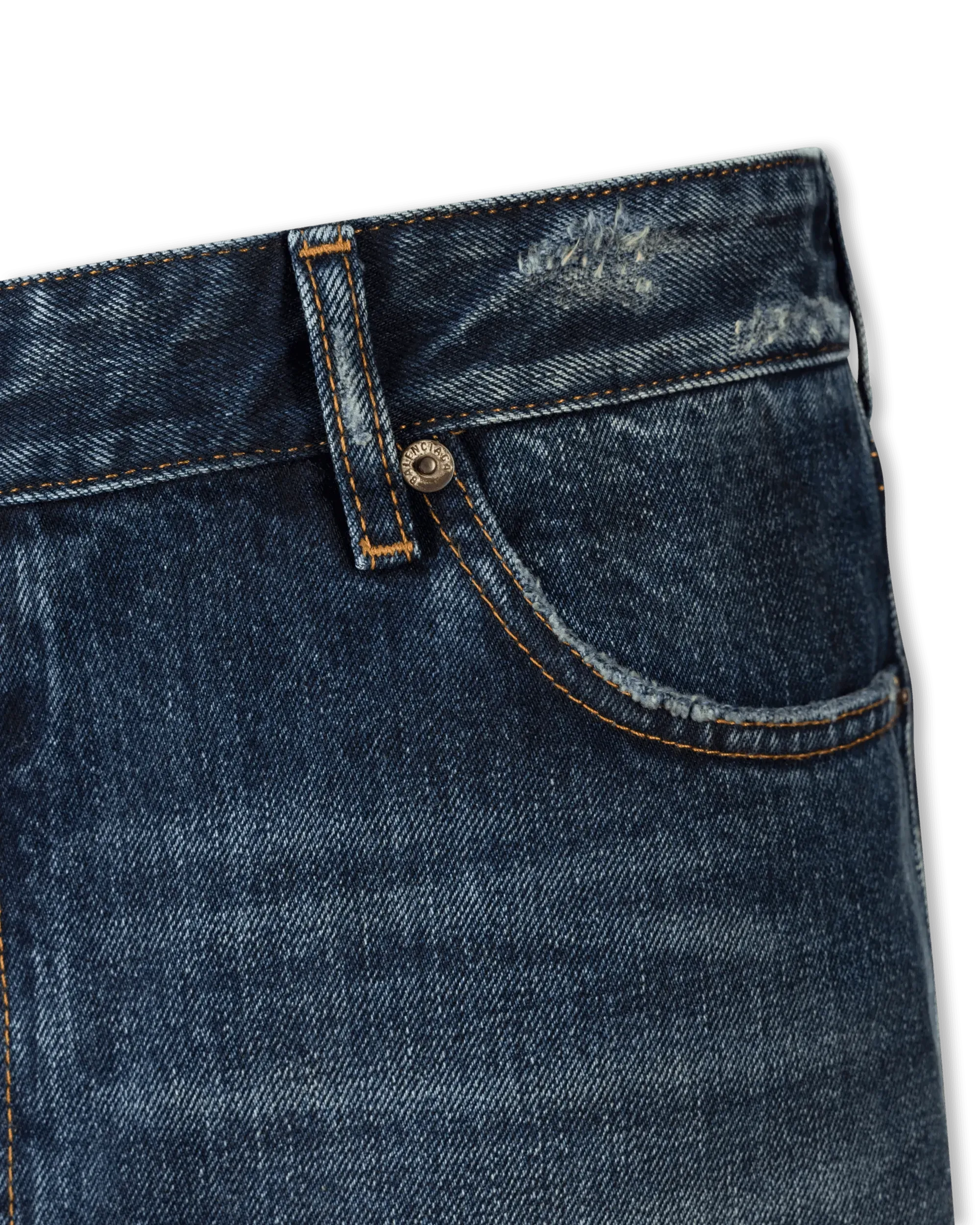 Frayed Hem Japanese Denim Pants