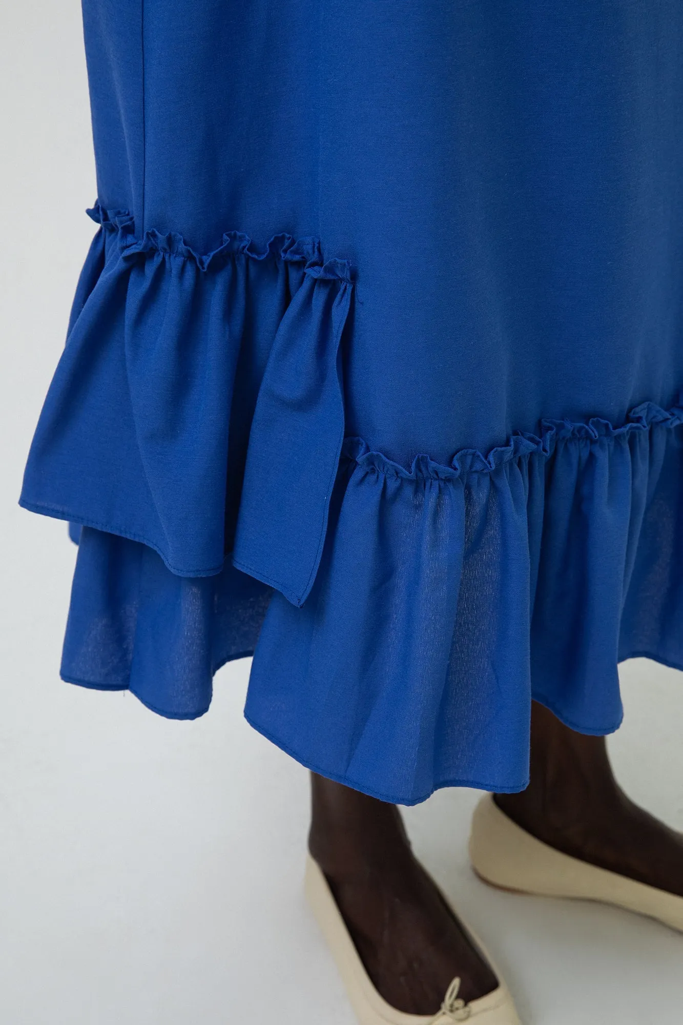 FRILLED POPLIN SKIRT