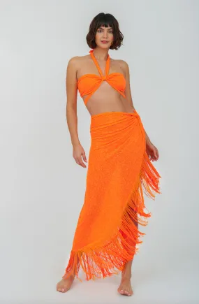 Fringed Sarong Skirt