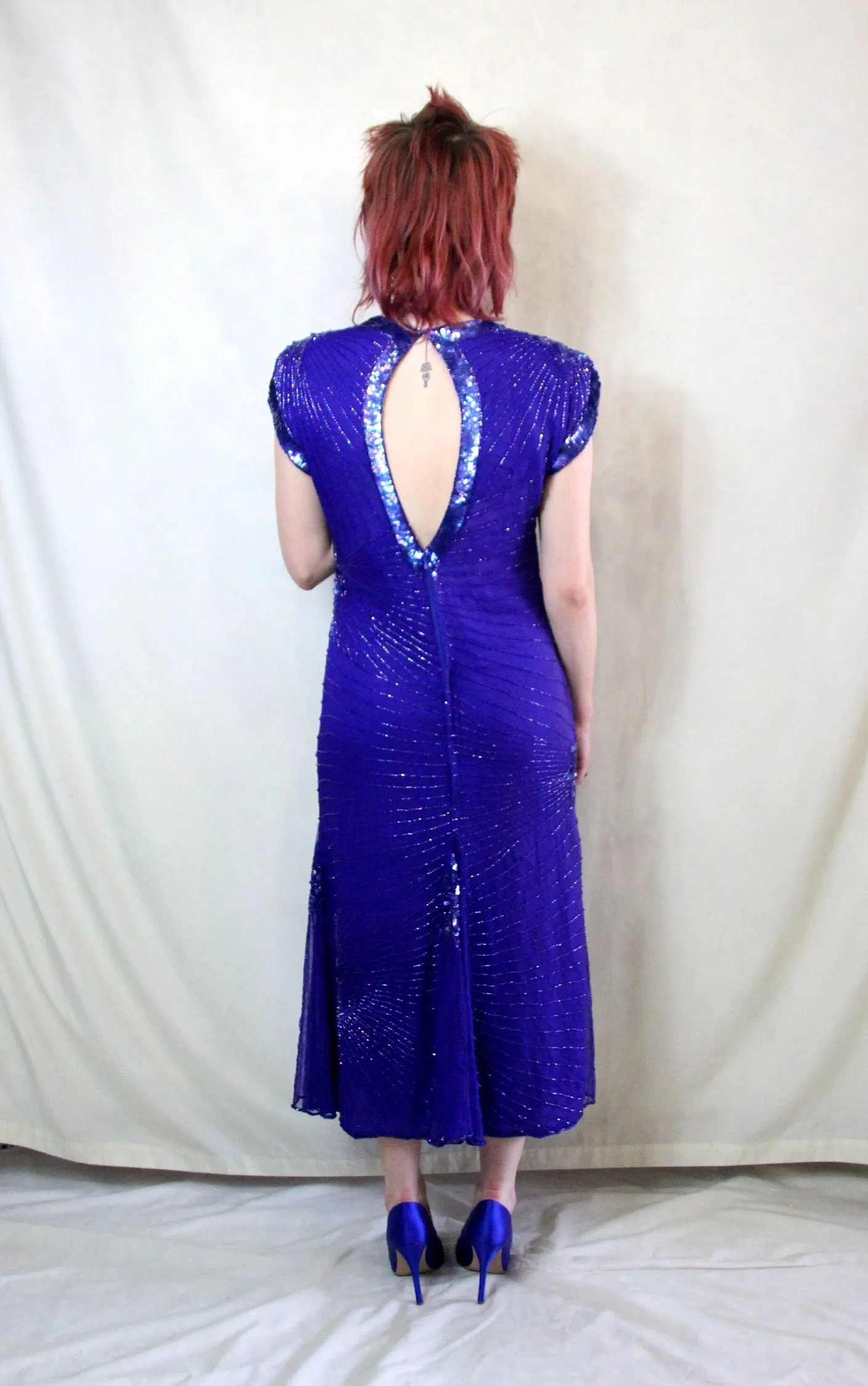 Gatsby Cobalt Blue Sequin Dress