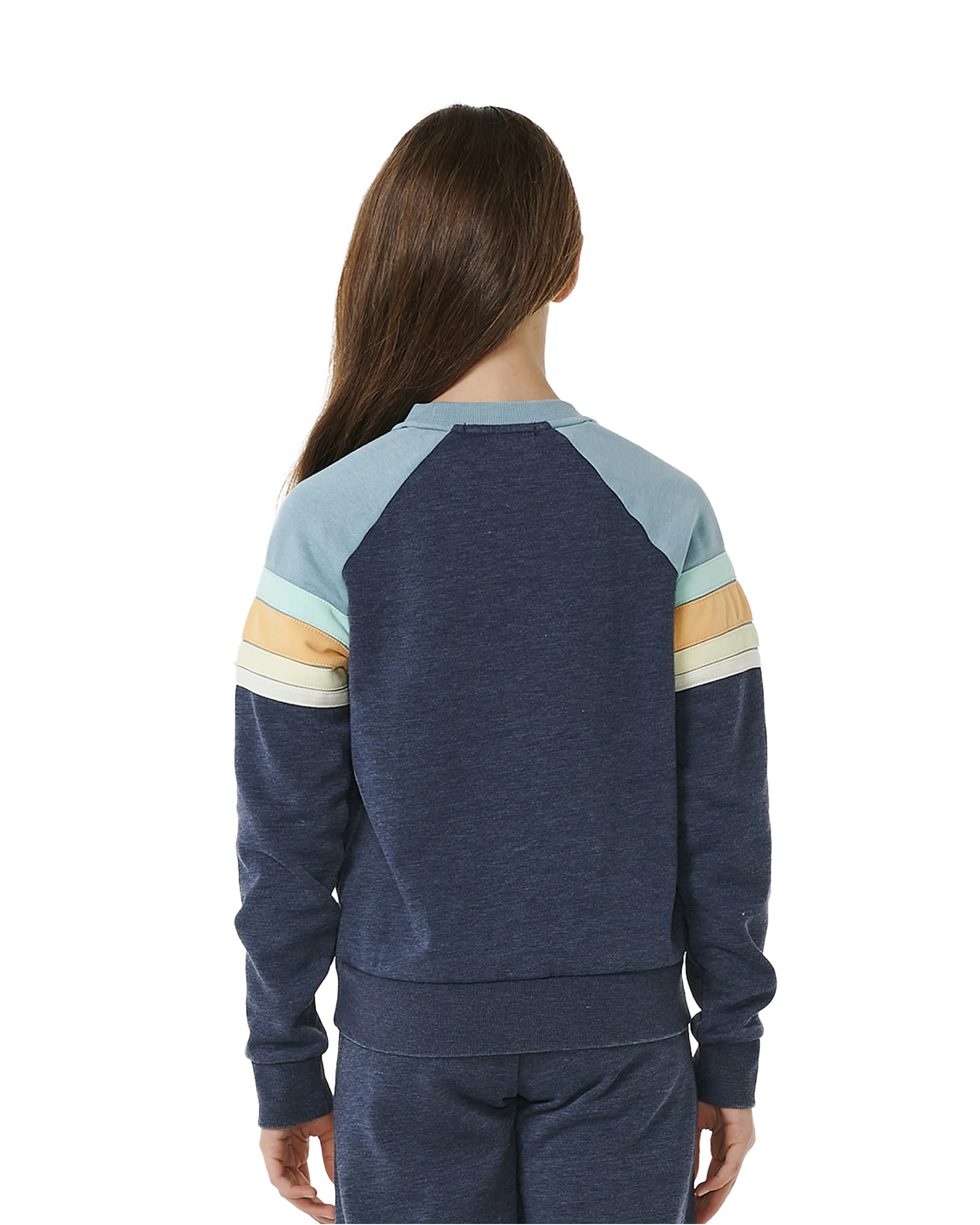 Girls Surf Revival Raglan Sweatshirt in Dark Navy