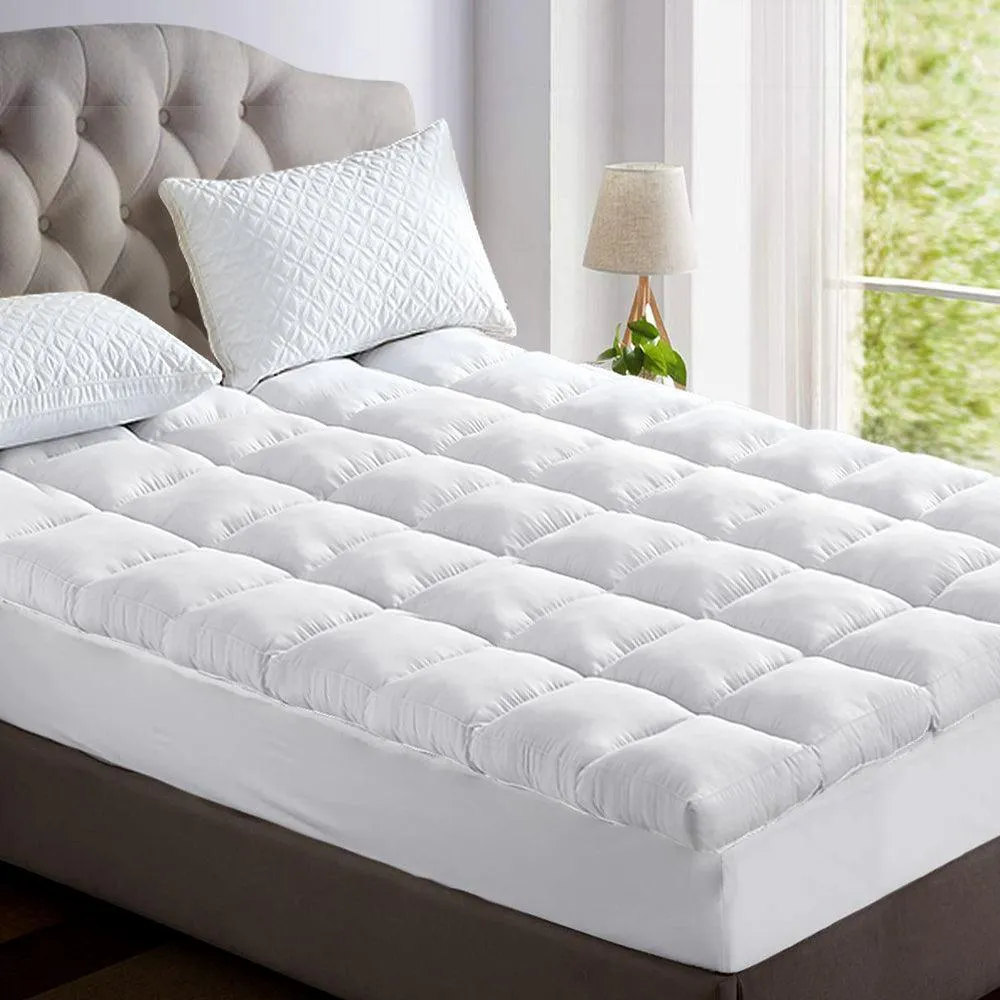 Giselle Queen Mattress Topper Bamboo Fibre Pillowtop Protector