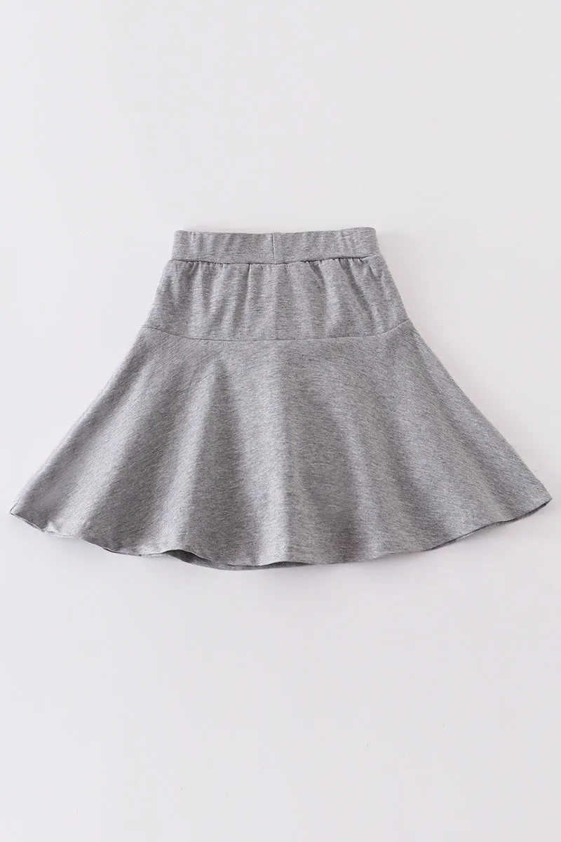 Gray basic skort