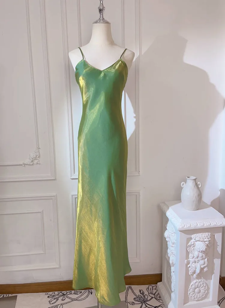 Green long prom dress birthday party dress    S5935