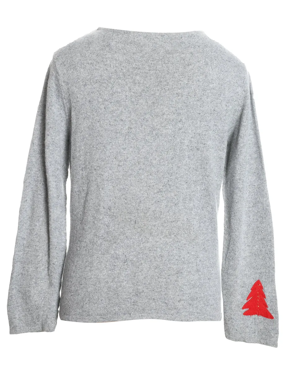 Grey Christmas Jumper - L