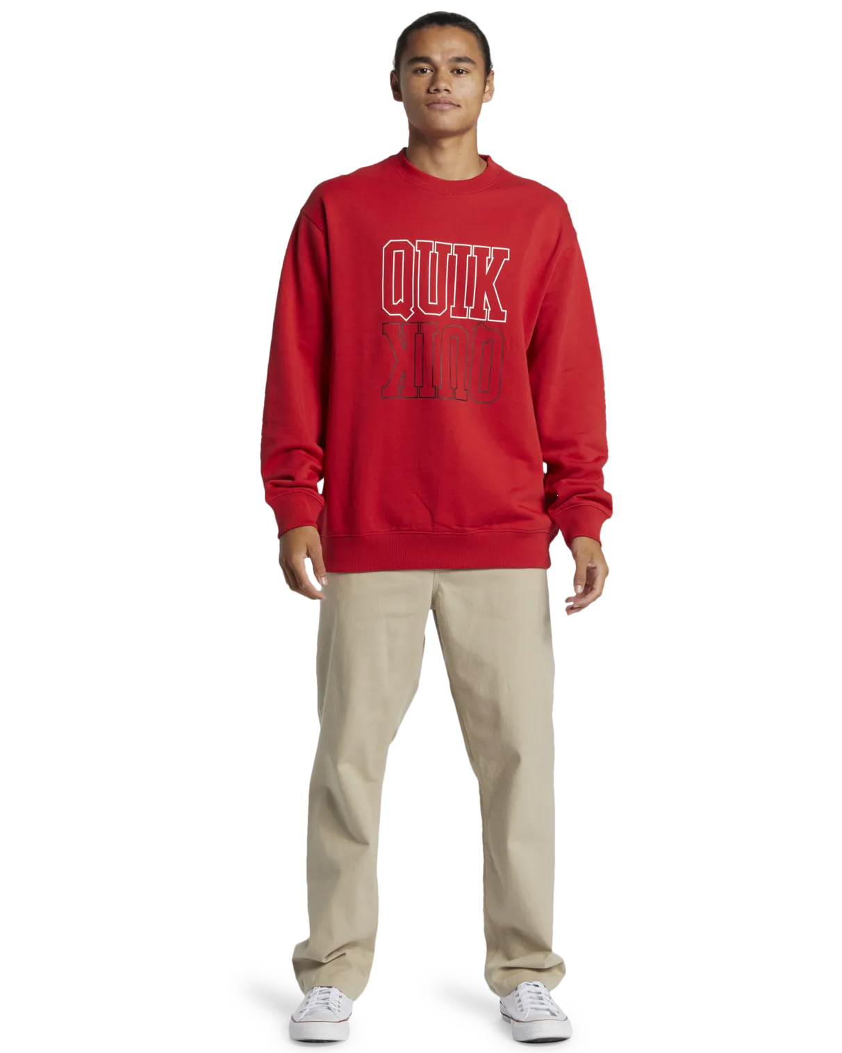 Griffin Crew Sweatshirt in Salsa