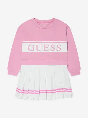 Guess Girls Logo Sweater Dress in Pink