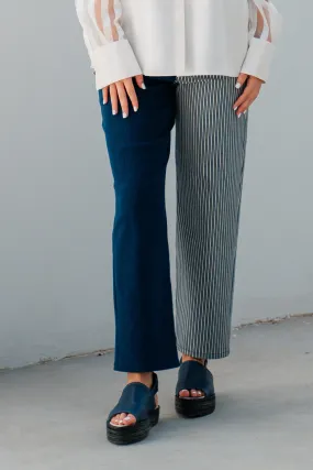 Half striped jeans