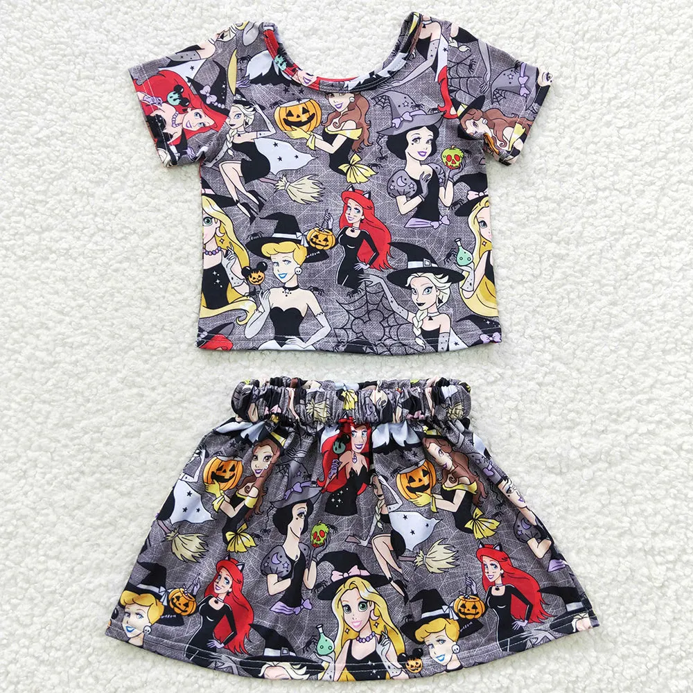 Halloween Fashion Baby Girl Clothes Skirt Sets GSD0424