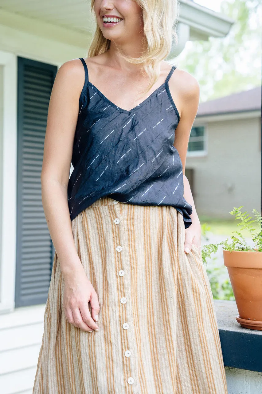 Hand Dyed Silk Faro Tank - XL