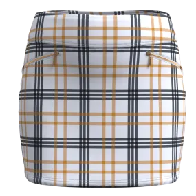 Harlo Ice Skort 18 inch - BLACK NIGHT/GOLDEN GLOW GG PLAID