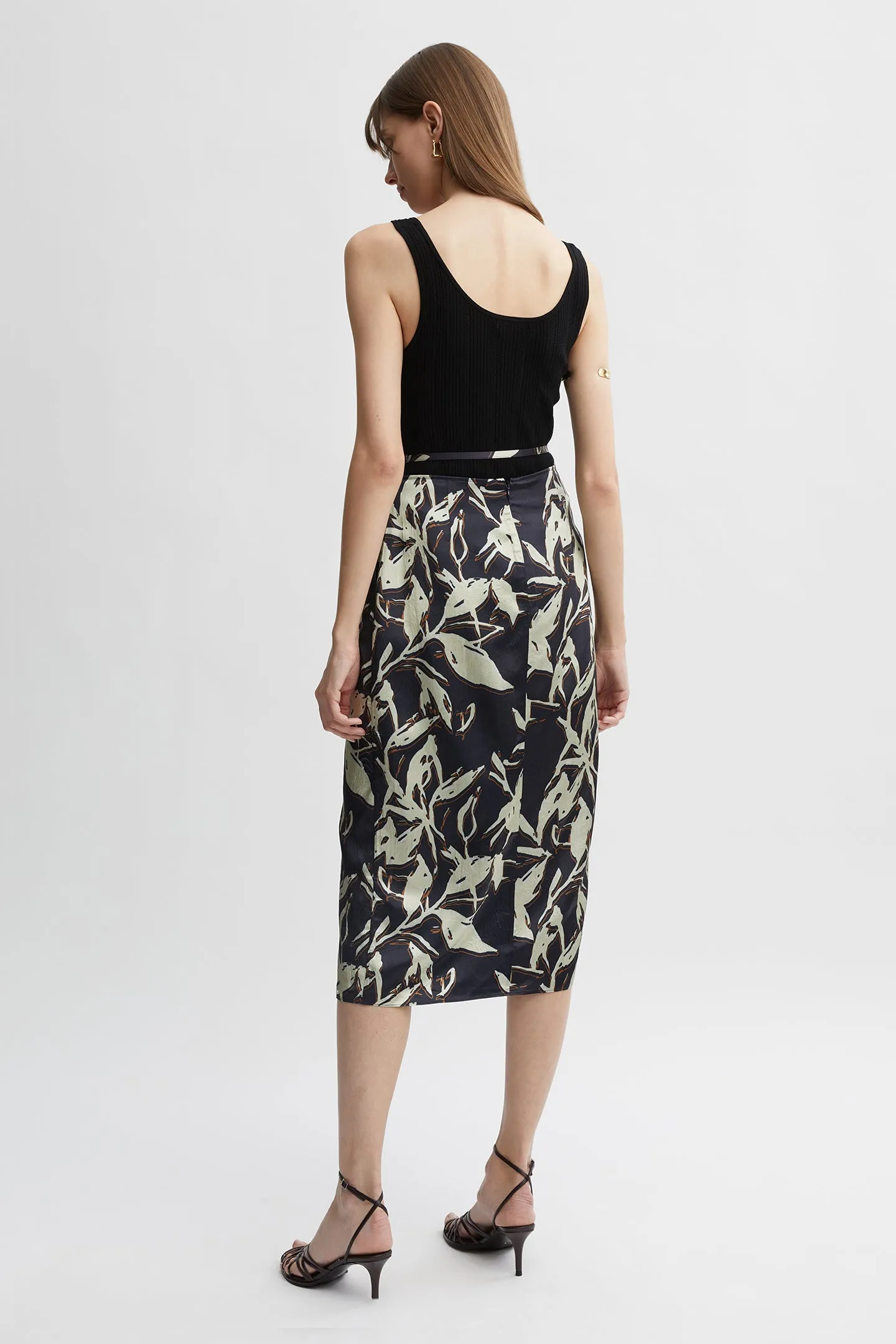 Hayley Belted Print Skirt