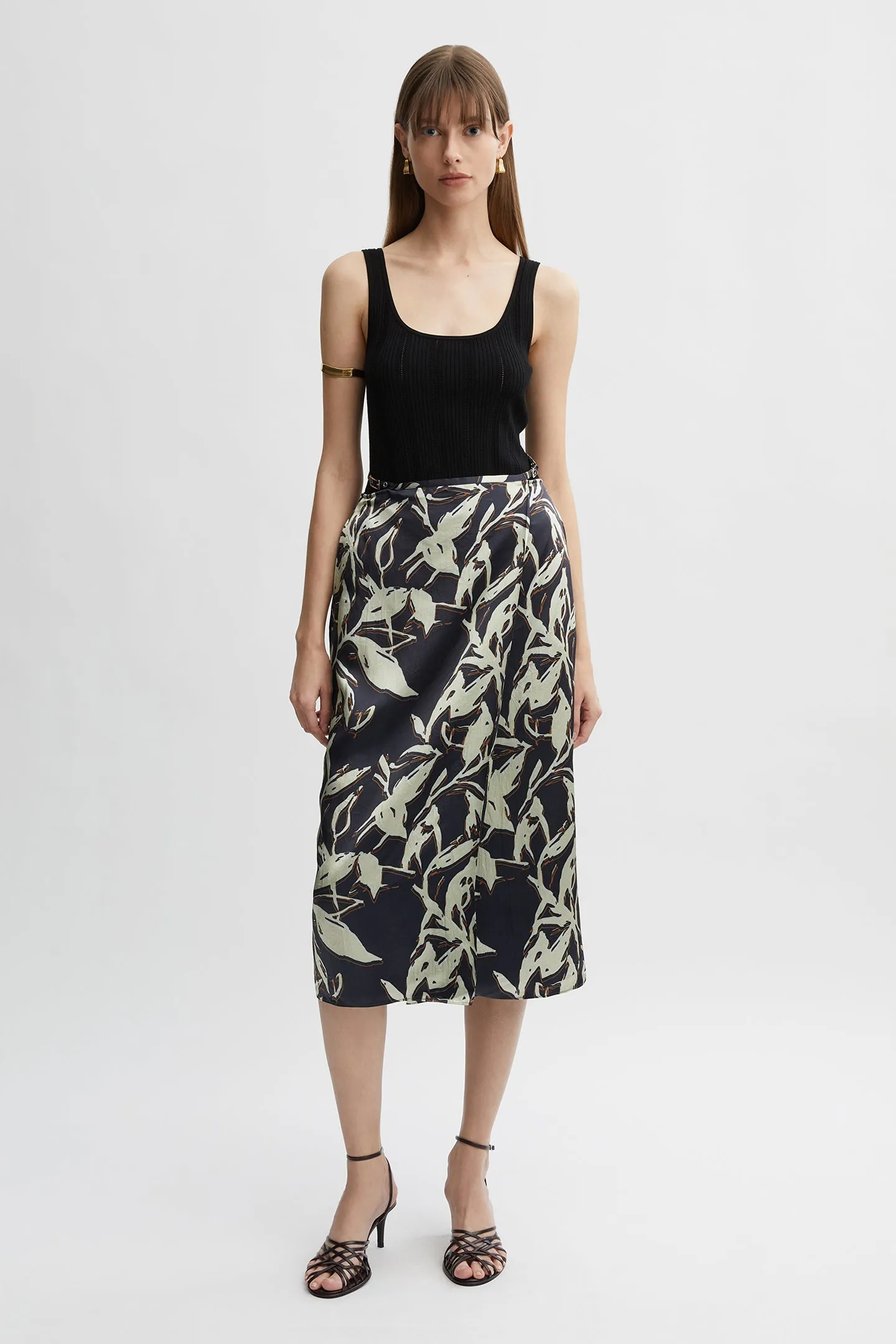 Hayley Belted Print Skirt