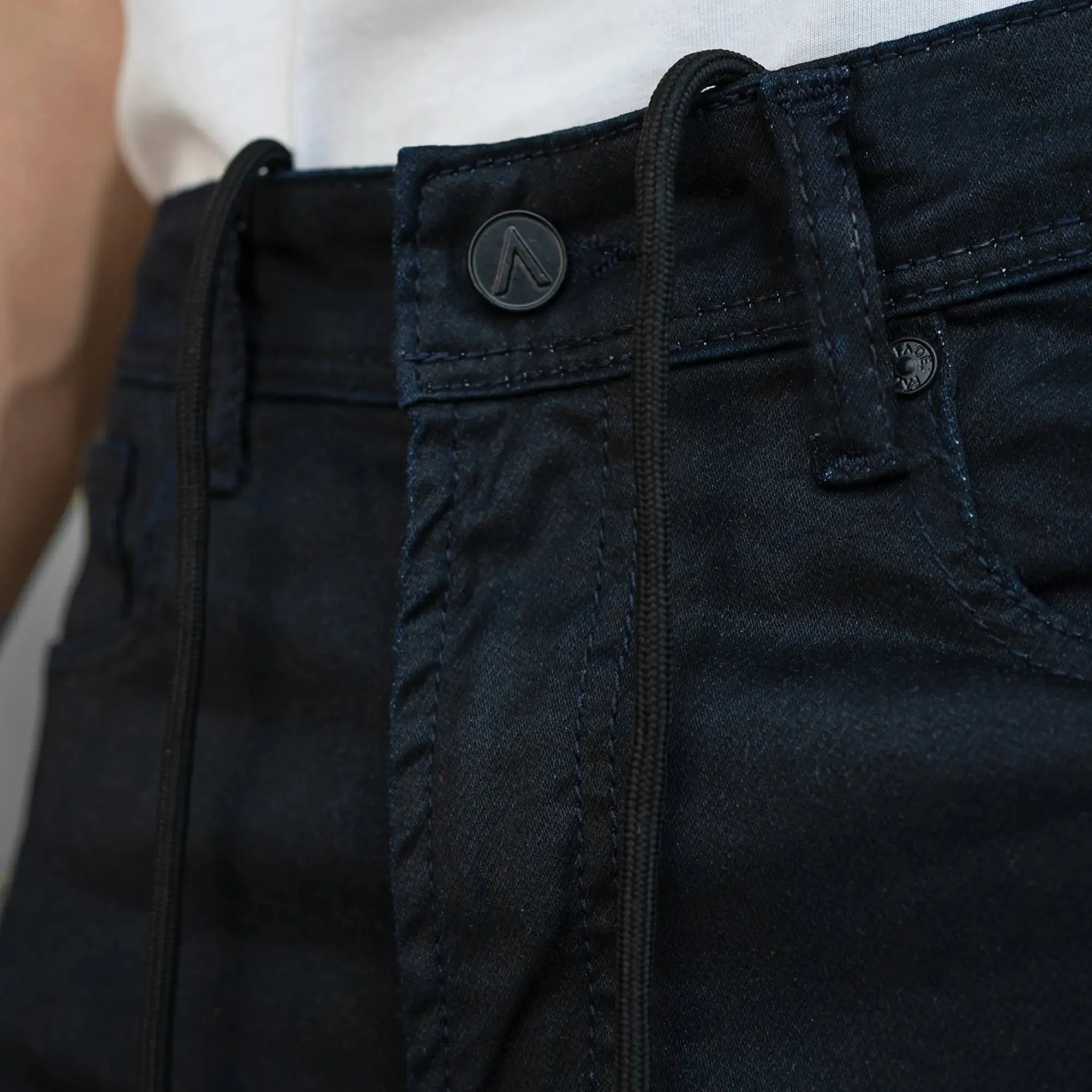 Iconic Shadow Wax Coated Slim Fit Jeans