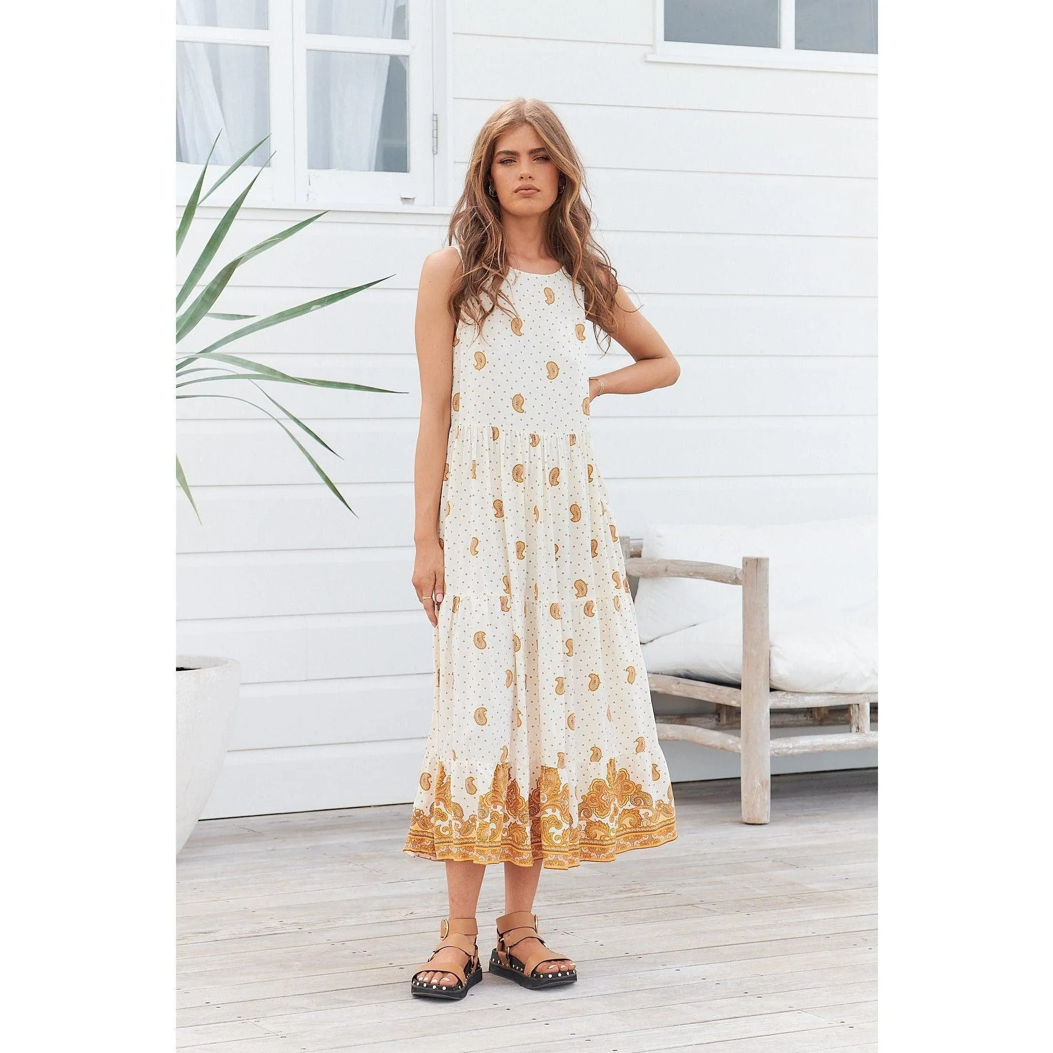 JAASE Sundown Print Ria Midi Dress